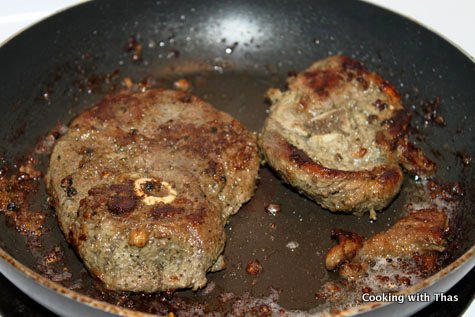 pan frying lamb