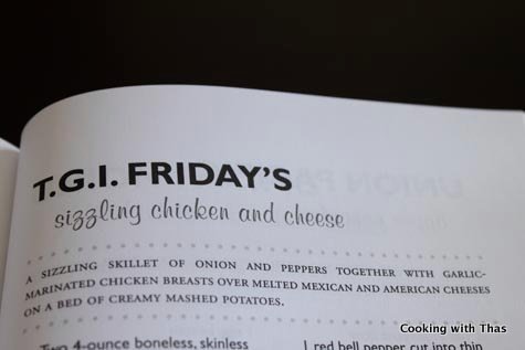 TGIF's sizzling chicken and cheese