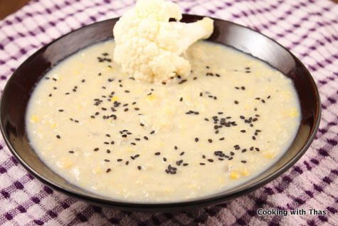 Cauliflower corn chowder