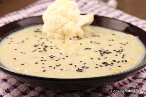 Cauliflower-corn chowder