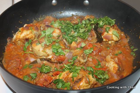 cooked chicken masala