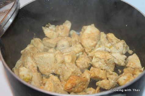 cooking chicken