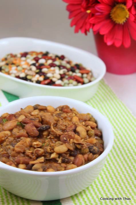 9 beans and chicken stew