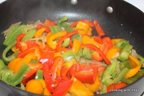 cooking mixed pepper