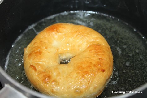 frying donuts
