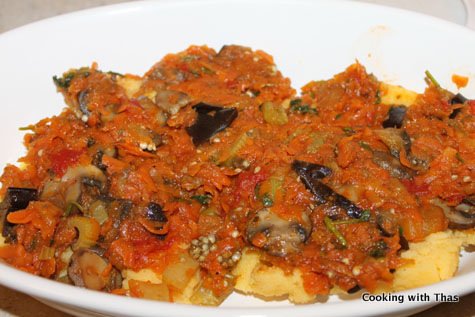 layered polenta lasagna