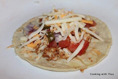 topping quesadilla