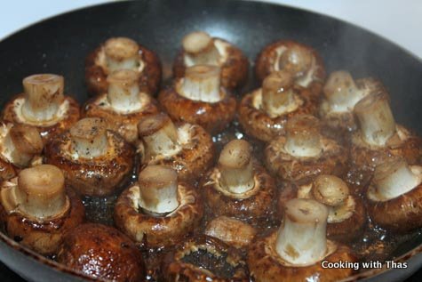 making-glazed mushrooms