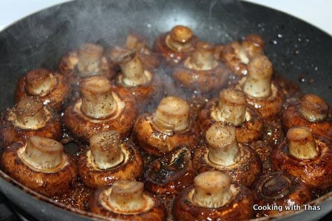 making glazed mushrooms