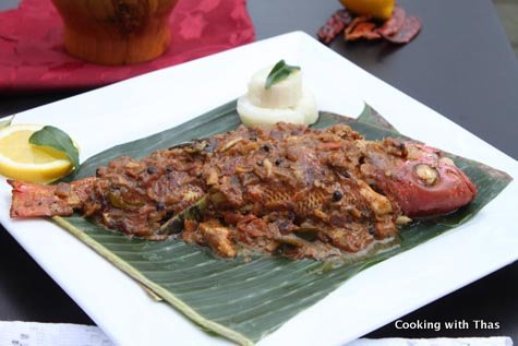 pan fried-whole red snapper