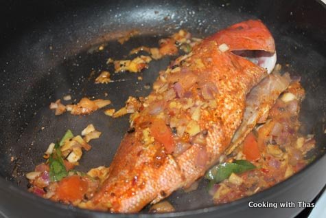 pan frying red snapper
