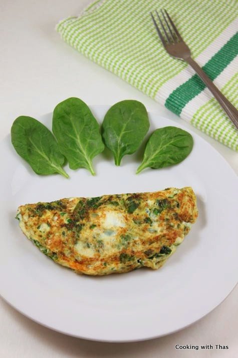 spinach cheese omelette