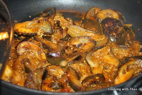 cooked eggplant