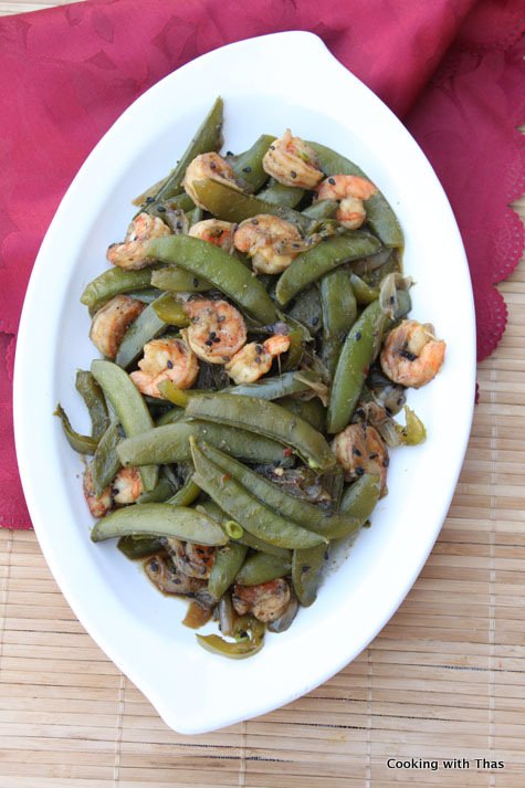 shrimp with snap peas