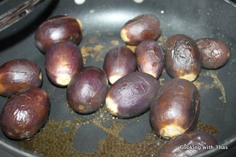 cooked eggplant