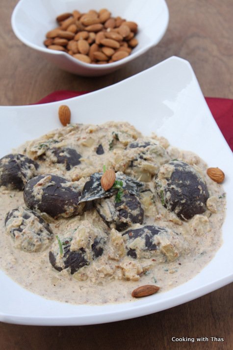 eggplant in almond sauce