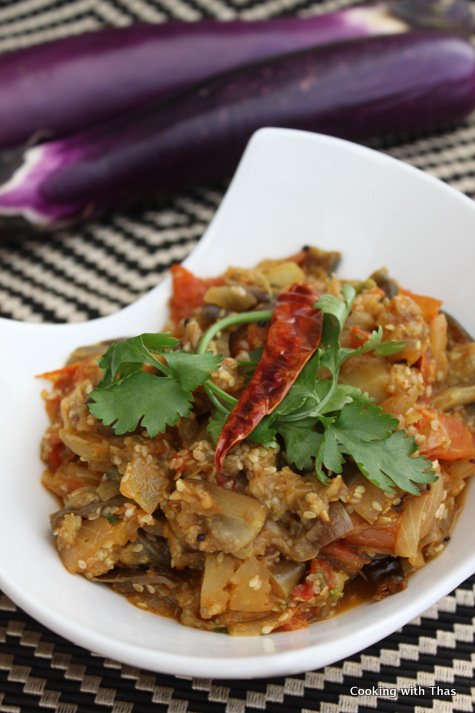 eggplant roast with sesame seeds