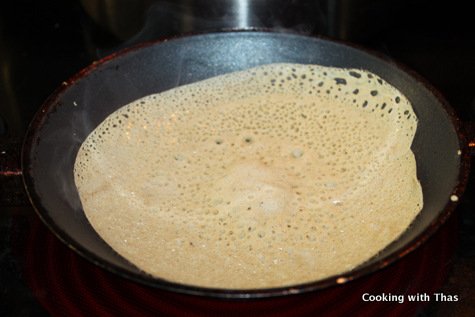 making buckwheat appam
