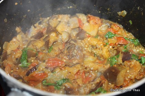 making eggplant roast