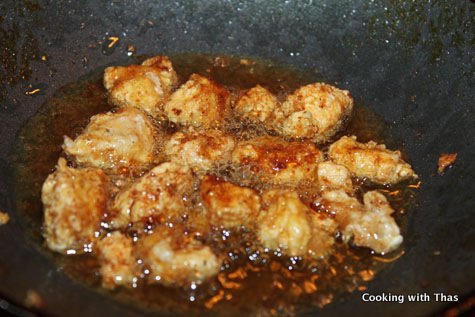 making popcorn chicken