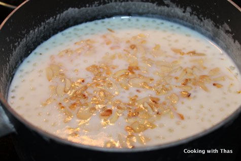 making tapioca pearl pudding