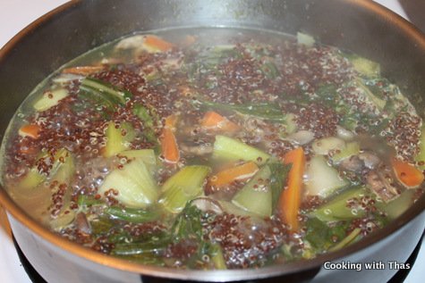 making-red quinoa
