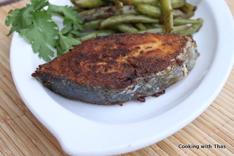 panfried king fish