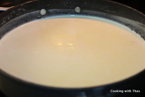 making pumpkin panna cotta