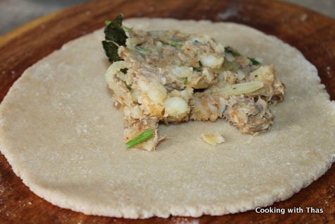 stuffing paratha