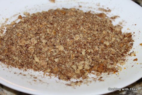 flax seeds-walnut crust
