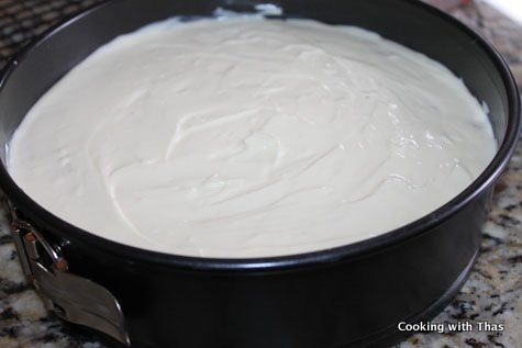 making cheesecake