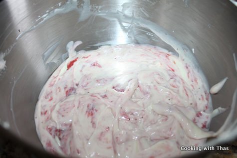 mixing cheese