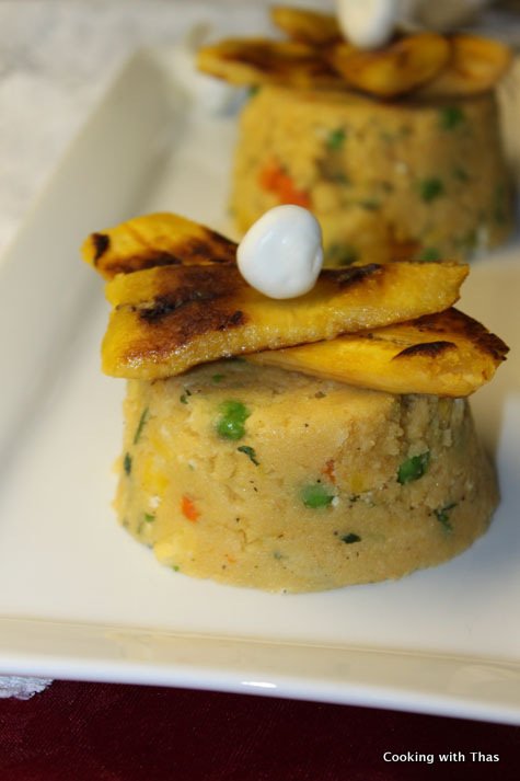 veggie and feta-polenta