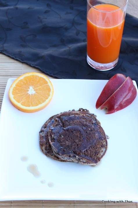 black berry-corn meal pancake