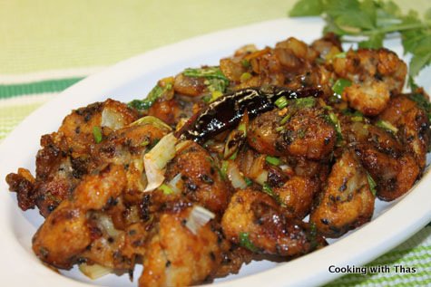 cauliflower fritter stir fry