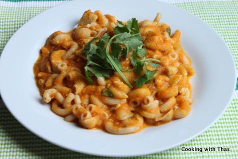 chicken paste in carrot sauce