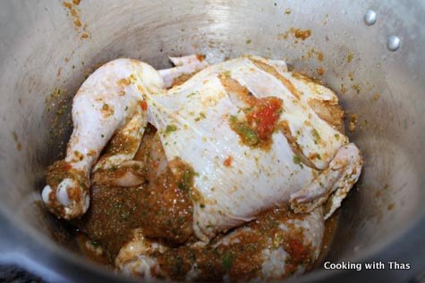 marinating whole chicken