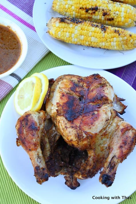 whole grilled chicken