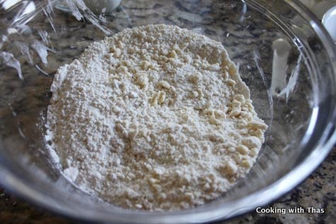 making batter for cinnamom cake