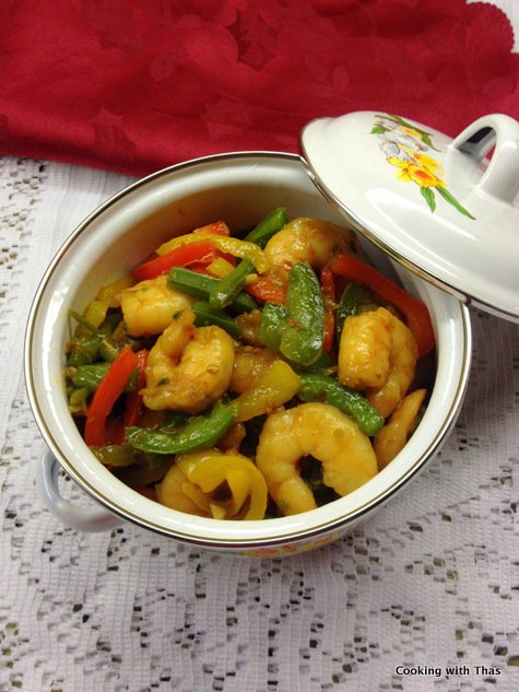 honey-soy shrimp