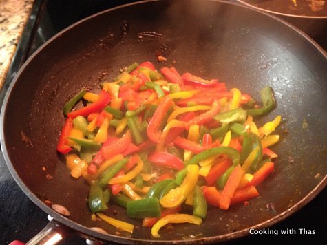 sauteing peppers