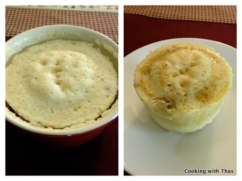 semolina cake in a mug