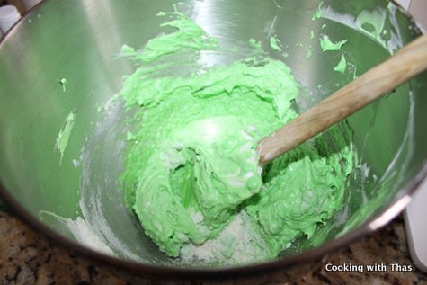 egg whites mixed with ground almond