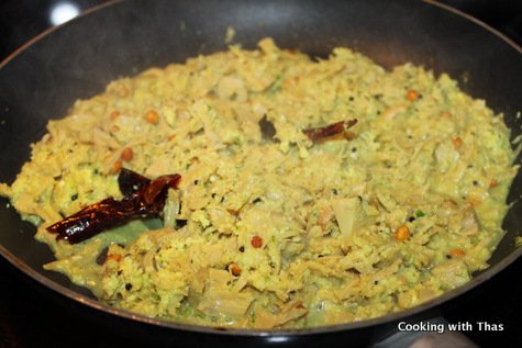 making young jackfruit thoran