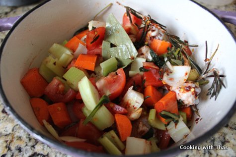 making chicken legs casserole