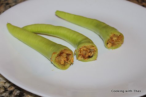 chicken stuffed-banana peppers