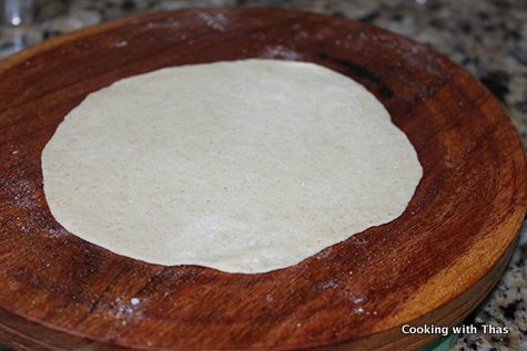 flattened dough