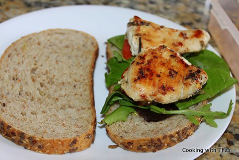 making rosemary chicken melts