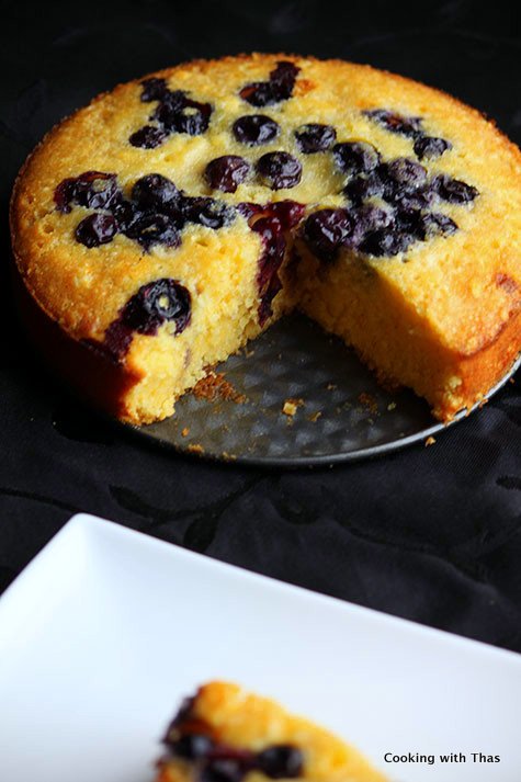 cornmeal blueberry cake