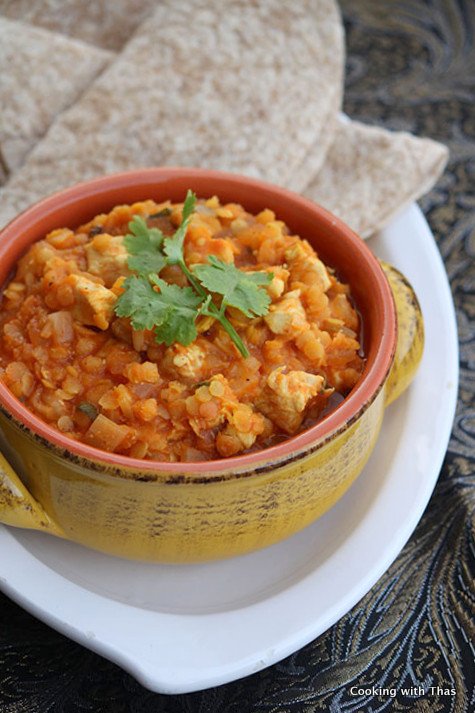 chicken red lentil curry